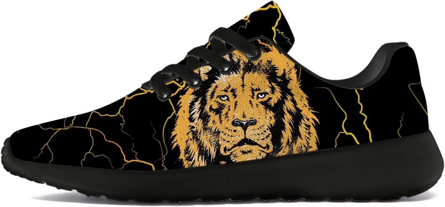 Mens Womens Lion Print Tennis Shoes Comfortable Running Walking Sneakers Gifts for Boyfriend Girlfriend