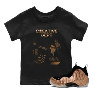 Metallic Dept SNRT Foamposite Sneaker Smart-connected Air Creative Tees Kids Volume discount Copper - One
