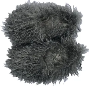 MH Bailment Women's Faux Curly Fur Slippers Fuzzy Fluffy Fashion Slippers Warm House Shoes Indoor Outdoor Winter