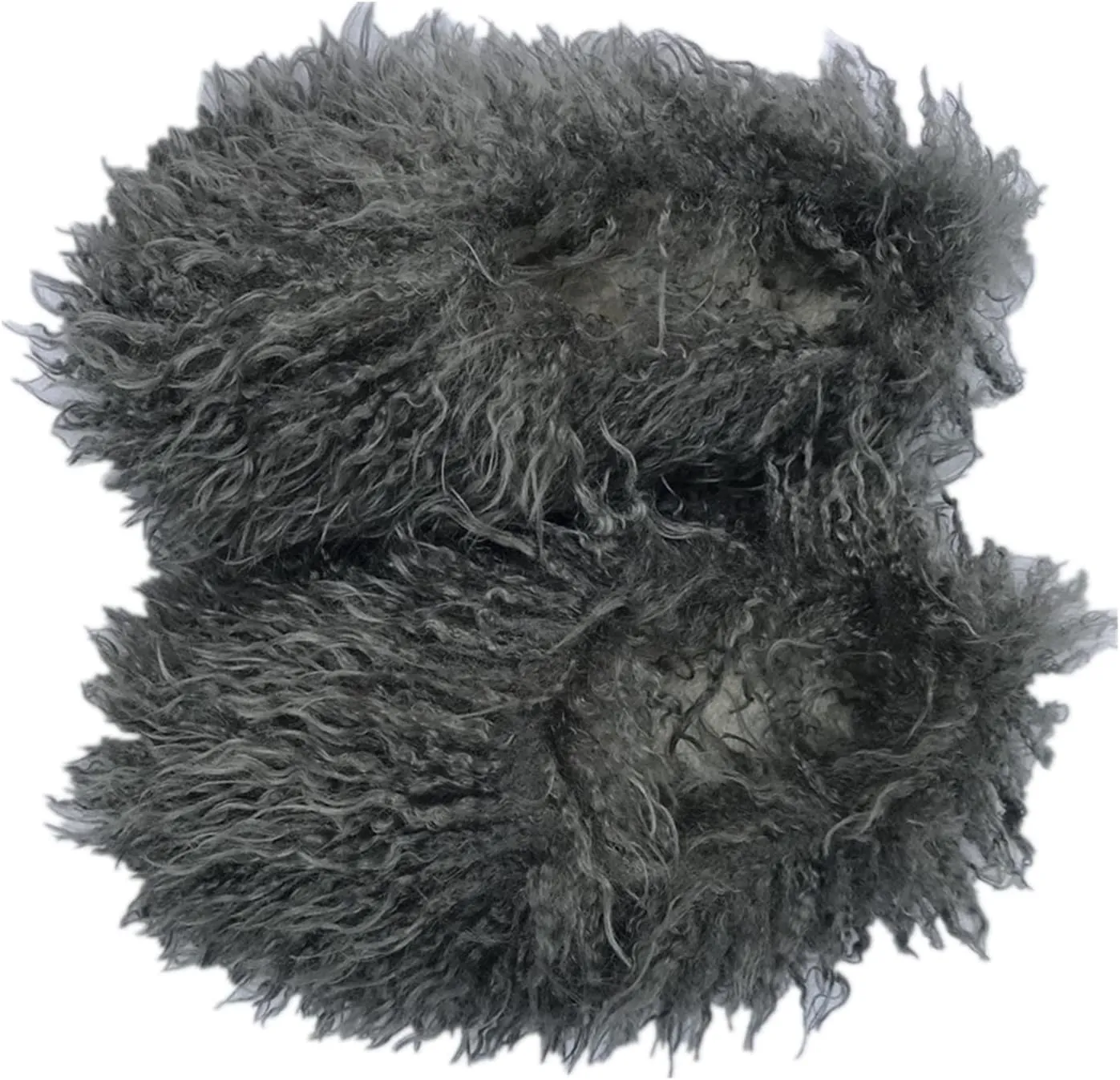 MH Bailment Women's Faux Curly Fur Slippers Fuzzy Fluffy Fashion Slippers Warm House Shoes Indoor Outdoor Winter
