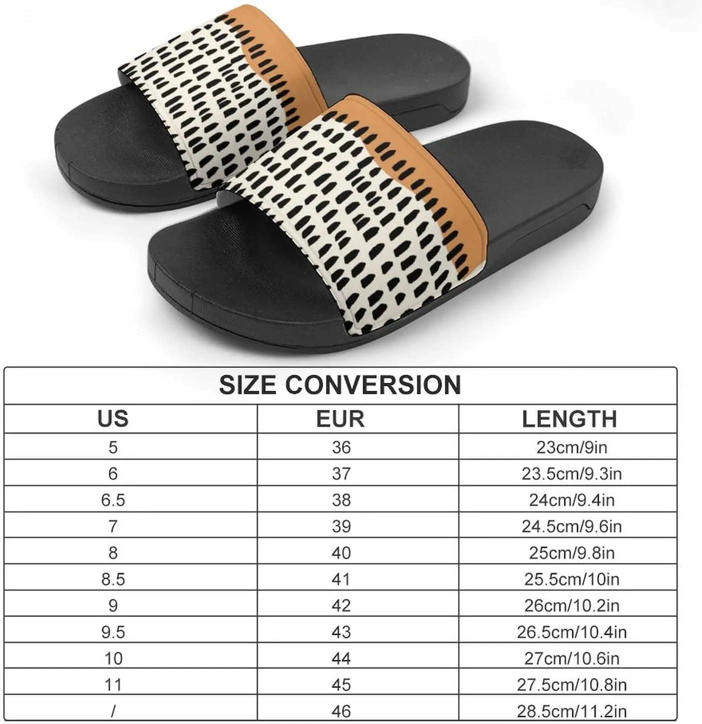 Mid Century Modern Green Black Abstract Slippers for Women Rubber Slides Womens Sandal Slippers