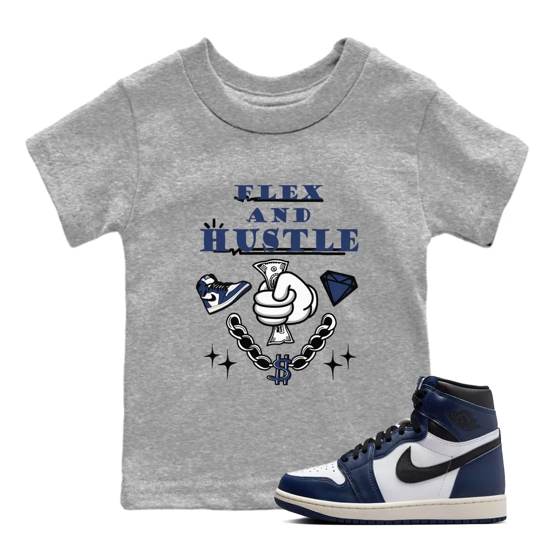 Midnight And Kids Jordan Air - Navy Huge reduction Tees Hustle SNRT While supplies last Flex Sneaker 1