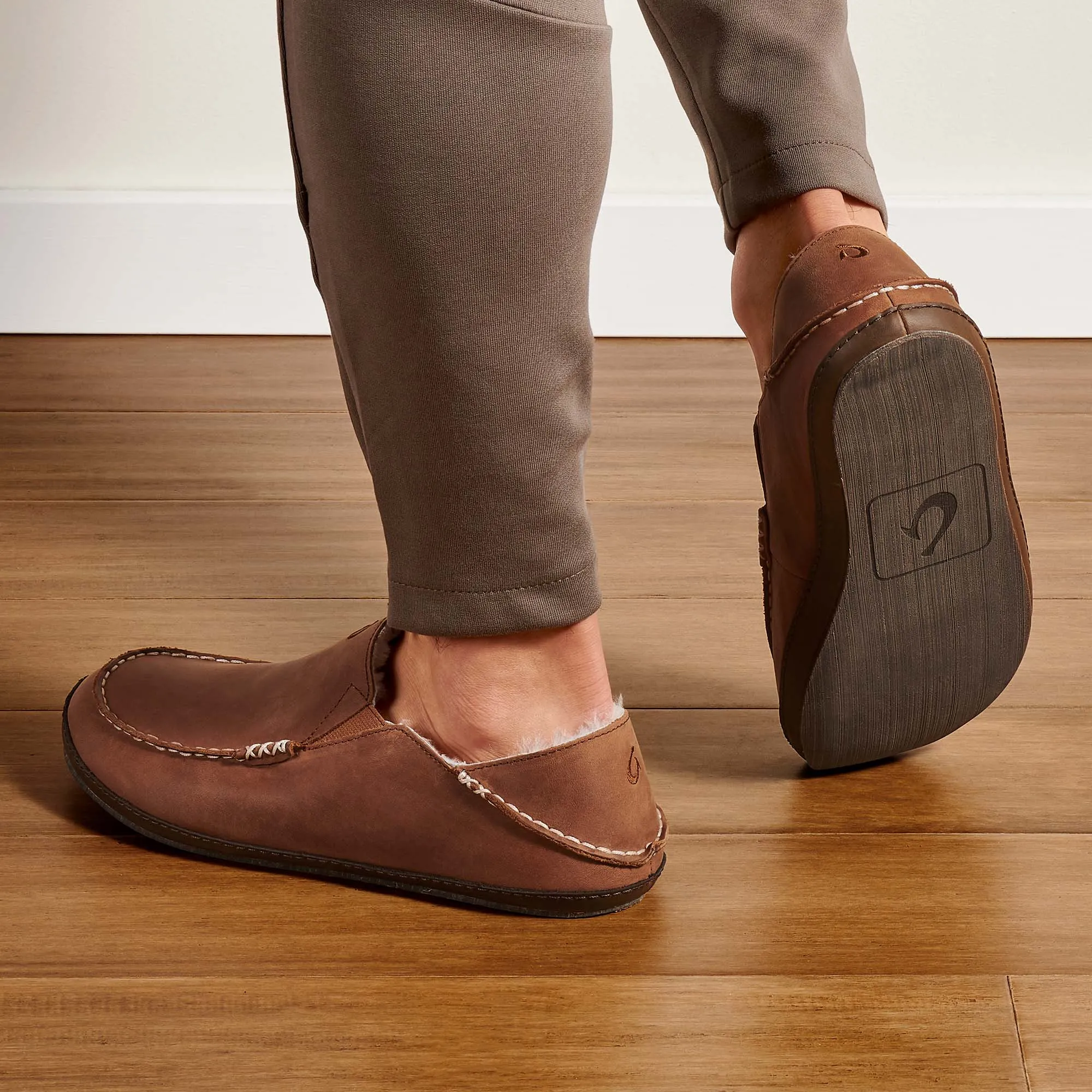 Moloā Slipper - Toffee / Dark Wood