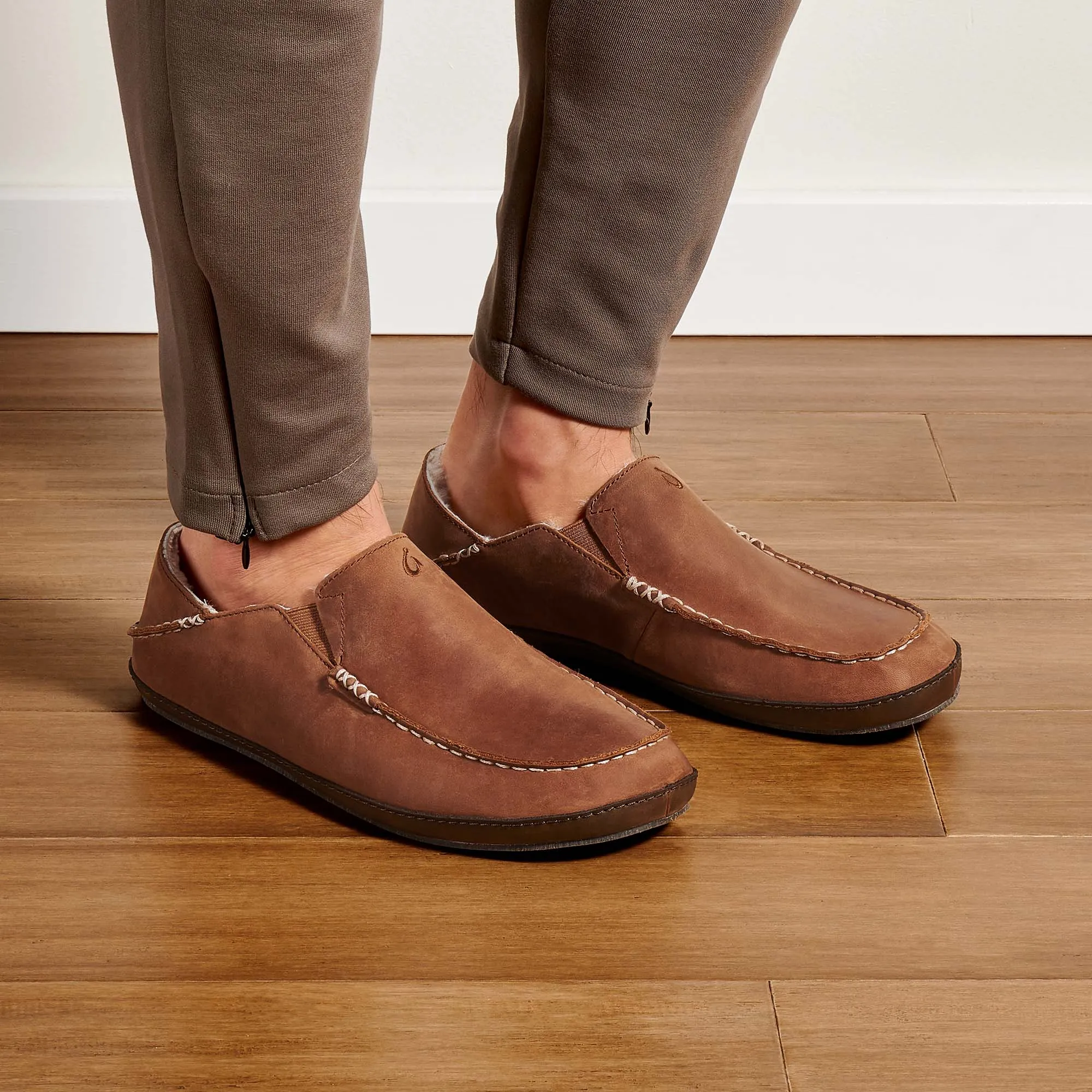 Moloā Slipper - Toffee / Dark Wood