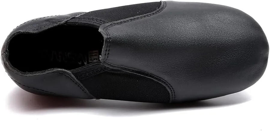 MSMAX Womens Leather Jazz Shoes Slip on Ballroom Dance Practice Teaching Shoe