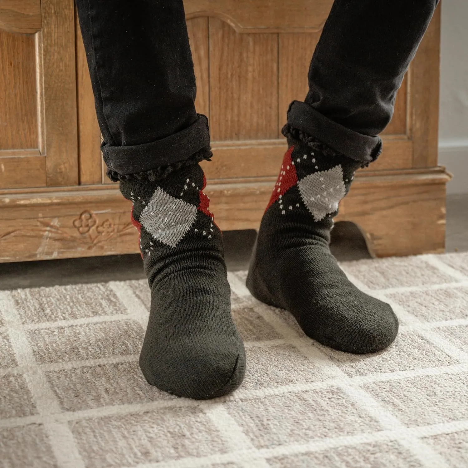 MUK LUKS Men's Cabin Sox Slipper