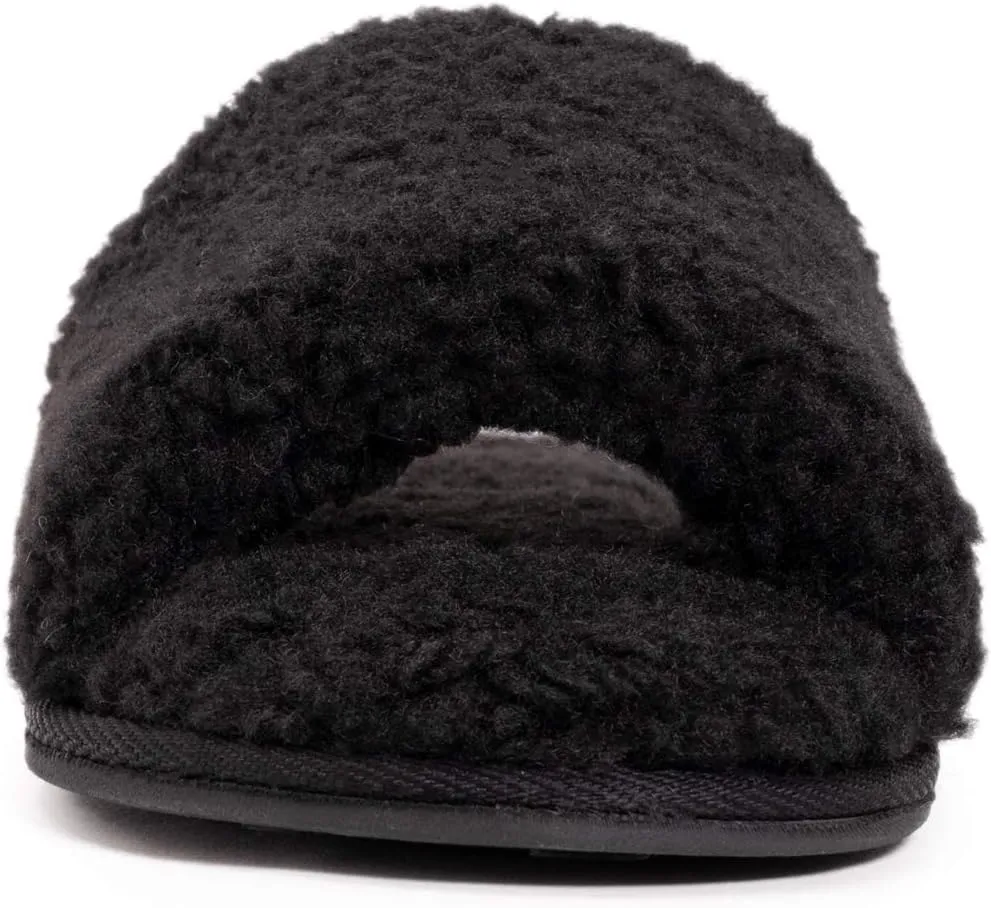 MUK LUKS Women's Franki Slide-Ebony Slipper