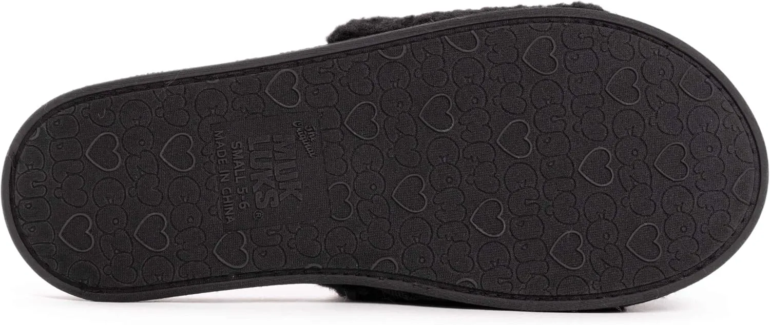MUK LUKS Women's Franki Slide-Ebony Slipper