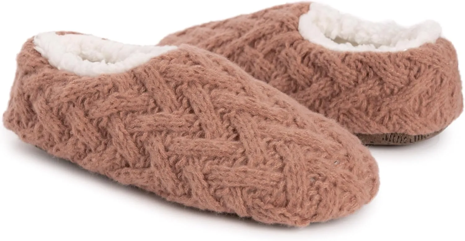 MUK LUKS Women's Sweater Knit Ballerina Slipper