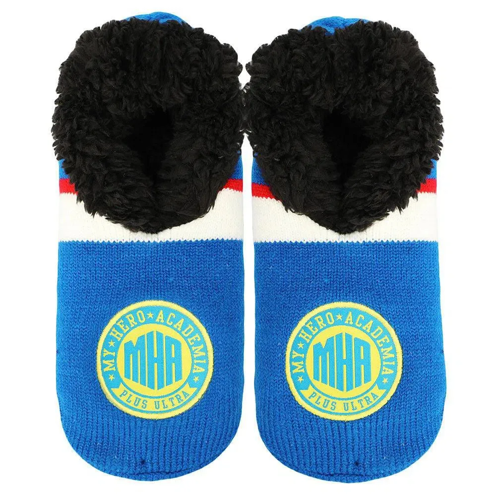 My Hero Academia - MHA "Plus Ultra" Fuzzy Footie Slipper Socks - Bioworld
