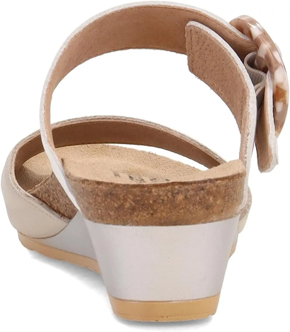 NAOT Footwear Kingdom Women’s Wedge Sandal with Buckle, Cork Footbed, and Arch Support - Adjustable Three-Strap Sandal With Backstrap - Comfort and Support – Lightweight and Perfect for Travel