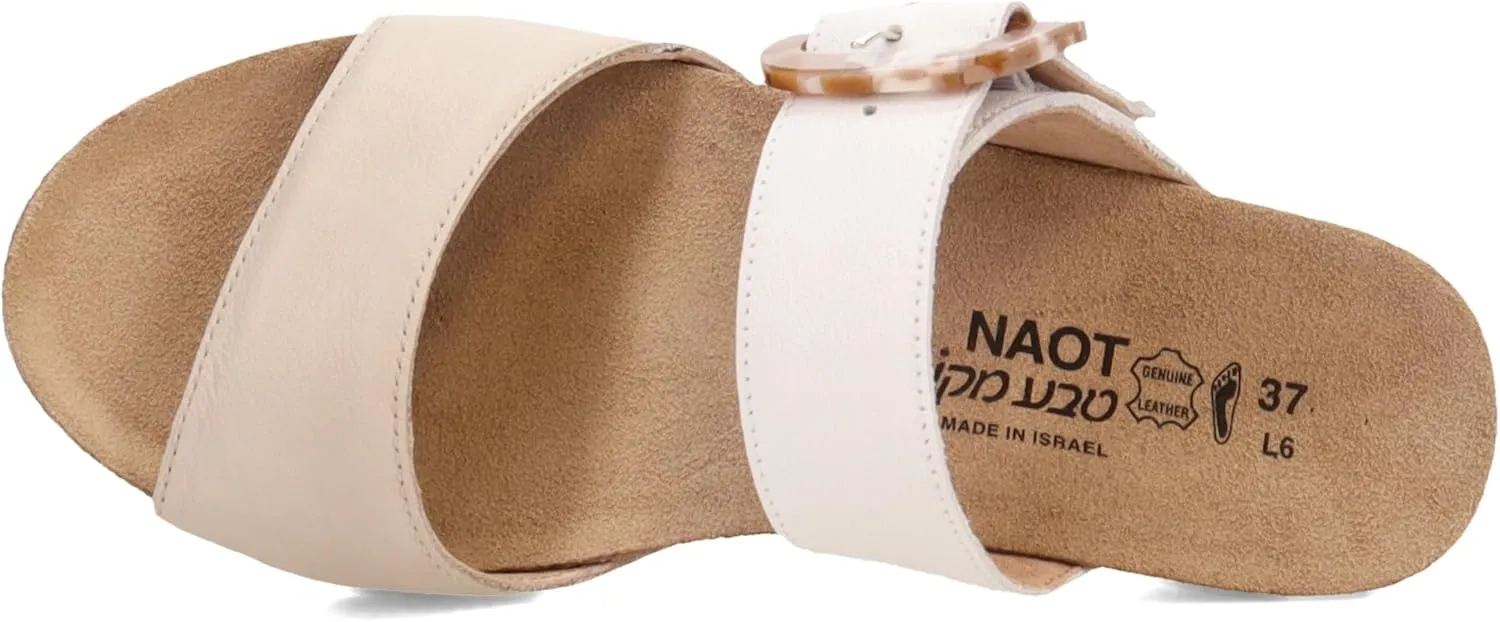 NAOT Footwear Kingdom Women’s Wedge Sandal with Buckle, Cork Footbed, and Arch Support - Adjustable Three-Strap Sandal With Backstrap - Comfort and Support – Lightweight and Perfect for Travel