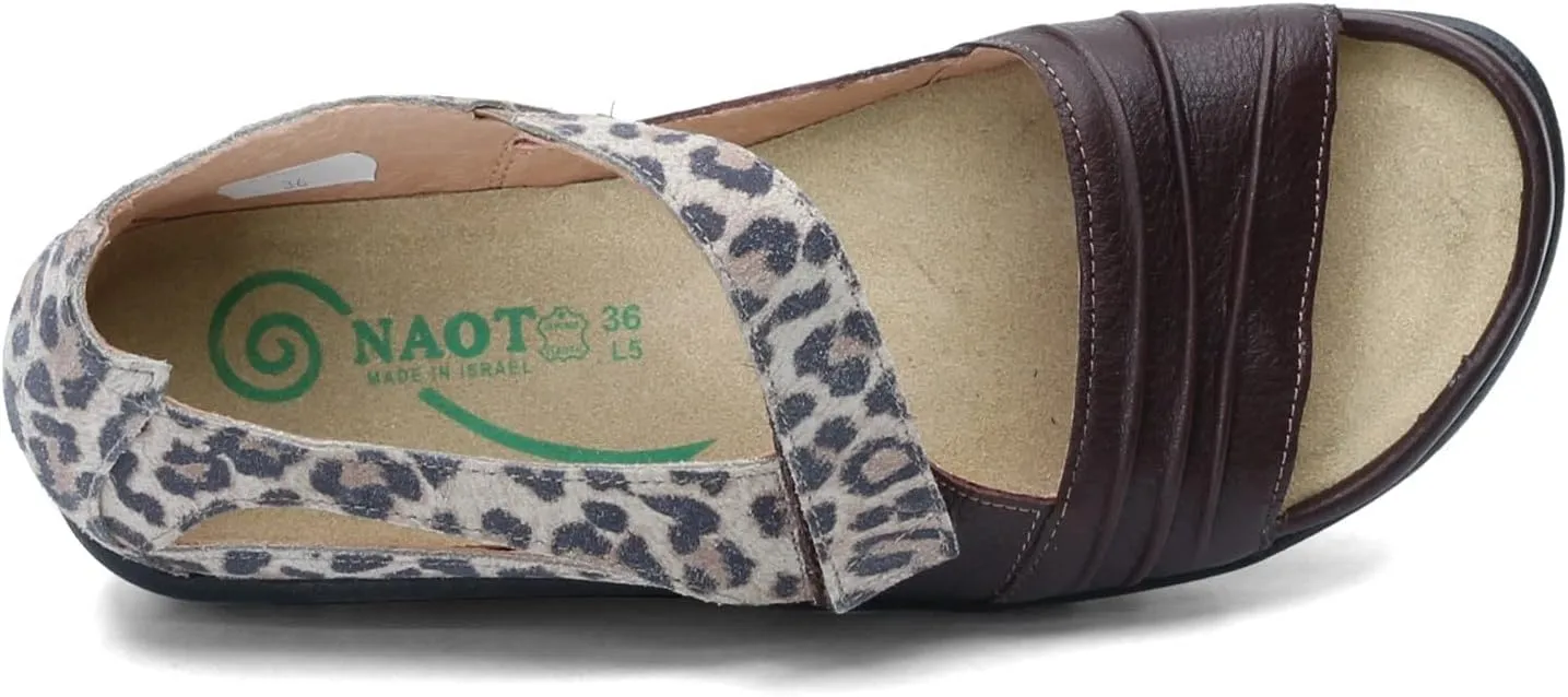 NAOT Footwear Papaki Women’s Sandal with Cork Footbed and Arch Support Sandal With Removable Footbed - Comfort and Support – - Slip Resistant Lightweight and Perfect for Travel - Medium Fit
