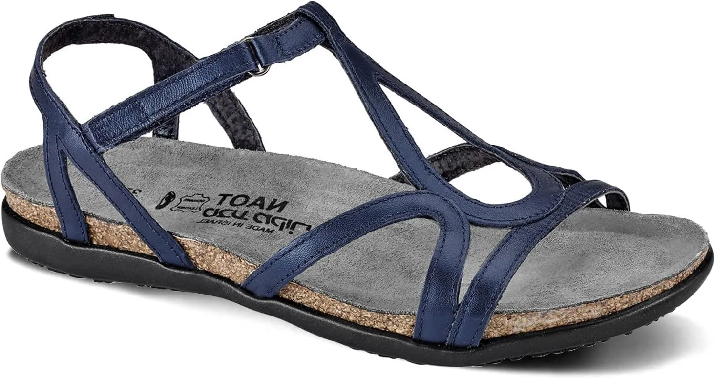 NAOT Footwear Women’s Dorith Sandal with Cork Footbed and Arch Support Footbed - Adjustable Sandal With Backstrap - Comfort and Support – Lightweight and Perfect for Travel - Narrow to Medium Fit