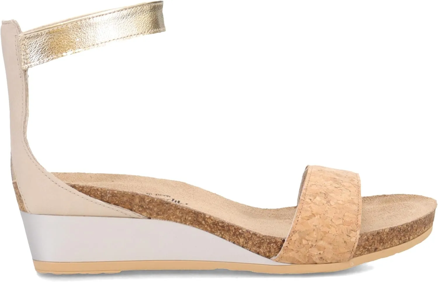 NAOT Footwear Women's Pixie Wedge Sandal with Cork Footbed and Arch Support Footbed - Adjustable Ankle Strap - Comfort and Support - Lightweight and Perfect for Travel - Narrow to Medium Fit