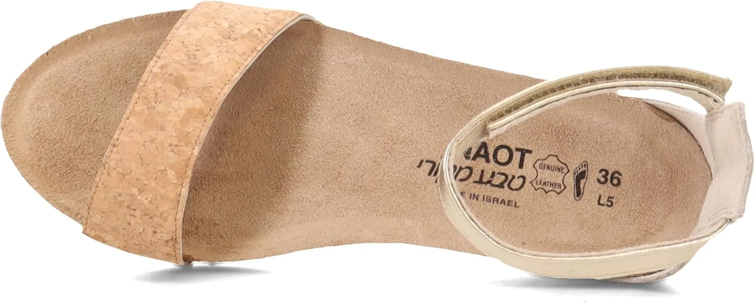 NAOT Footwear Women's Pixie Wedge Sandal with Cork Footbed and Arch Support Footbed - Adjustable Ankle Strap - Comfort and Support - Lightweight and Perfect for Travel - Narrow to Medium Fit