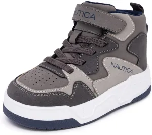 Nautica Kids High Top Basketball Sneakers – Toddler/Little Kid Fashion Boots, Comfortable Athletic Walking Shoes for Boys and Girls
