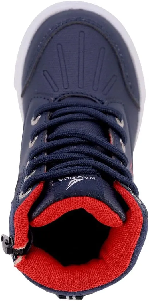 Nautica Kids High Top Basketball Sneakers – Toddler/Little Kid Fashion Boots, Comfortable Athletic Walking Shoes for Boys and Girls