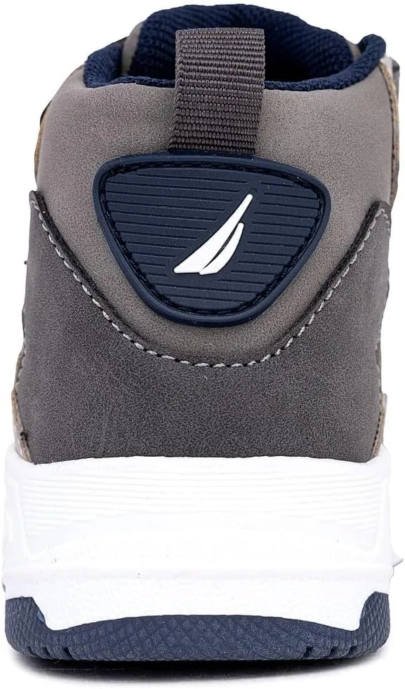 Nautica Kids High Top Basketball Sneakers – Toddler/Little Kid Fashion Boots, Comfortable Athletic Walking Shoes for Boys and Girls