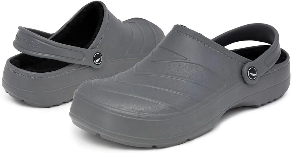 Nautica Men's Clogs - Athletic Sports Sandal - Slip-On with Adjustable Back Strap - (Water Shoes/Fuzzy Slippers) River Edge