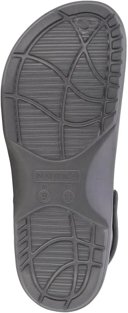Nautica Men's Clogs - Athletic Sports Sandal - Slip-On with Adjustable Back Strap - (Water Shoes/Fuzzy Slippers) River Edge