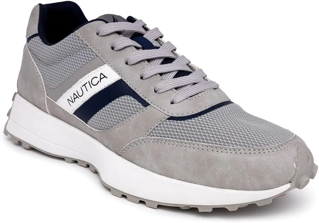 Nautica Men's Lace-Up Sneakers – Casual, Stylish, and Comfortable for Walking