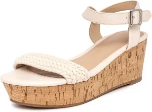 Nautica Womens Platform Wedge Sandals Fashion Ankle Strap Lightweight Cushioned Casual Beach Sandal - Lightweight & Comfortable