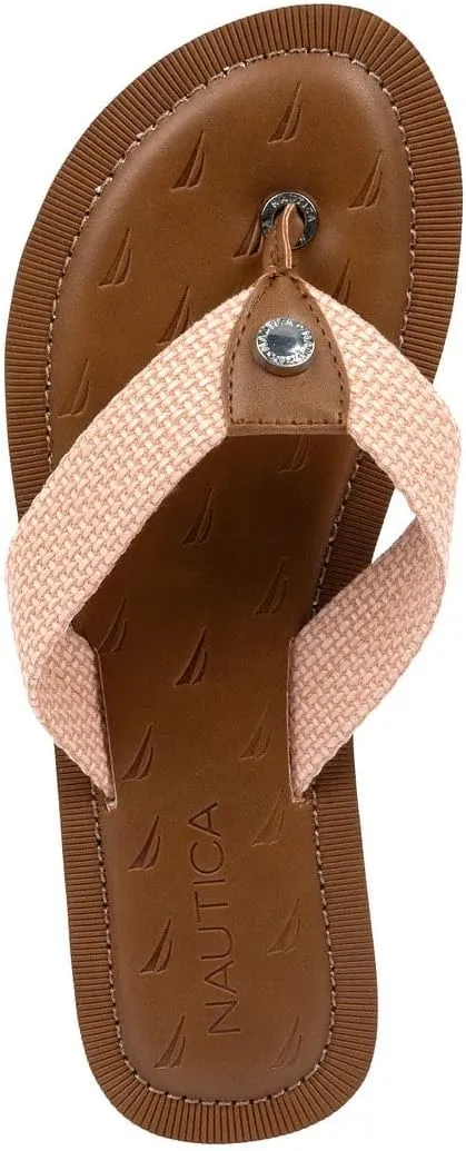 Nautica Women's Thong Strap Sandal – Casual Flip-Flop for Beach, Pool, and Everyday Comfort