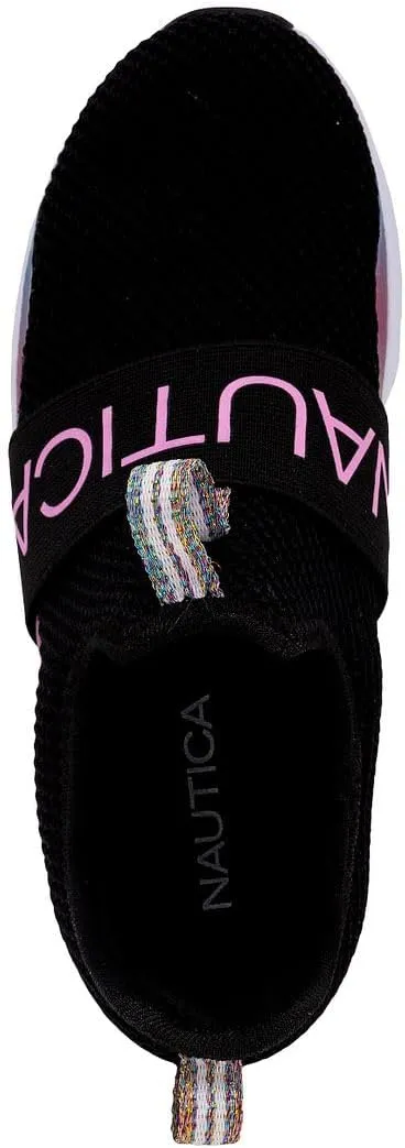 Nautica Youth Girls Slip-On Athletic Sneakers - Stylish Running and Tennis Shoes for Little and Big Kids
