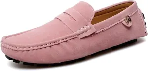 New Loafers for Men Round Toe Suede Vamp Penny Driving Loafers Flat Heel Flexible Comfortable Prom Fashion Slip-ons