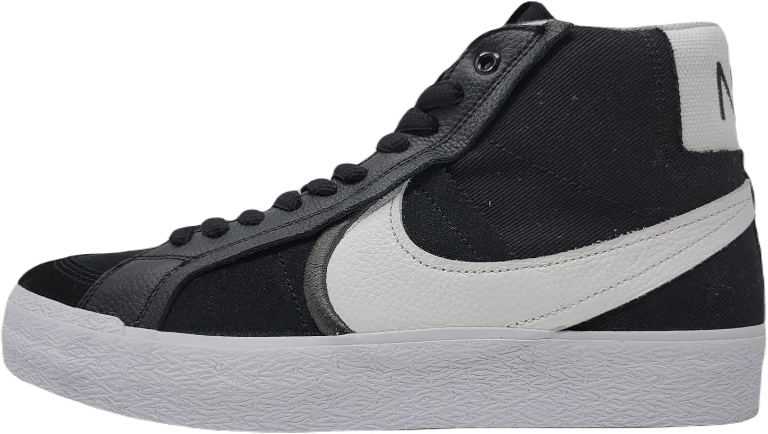 Nike Men's SB Zoom Blazer Mid Shoe, Black/White, 12 M US