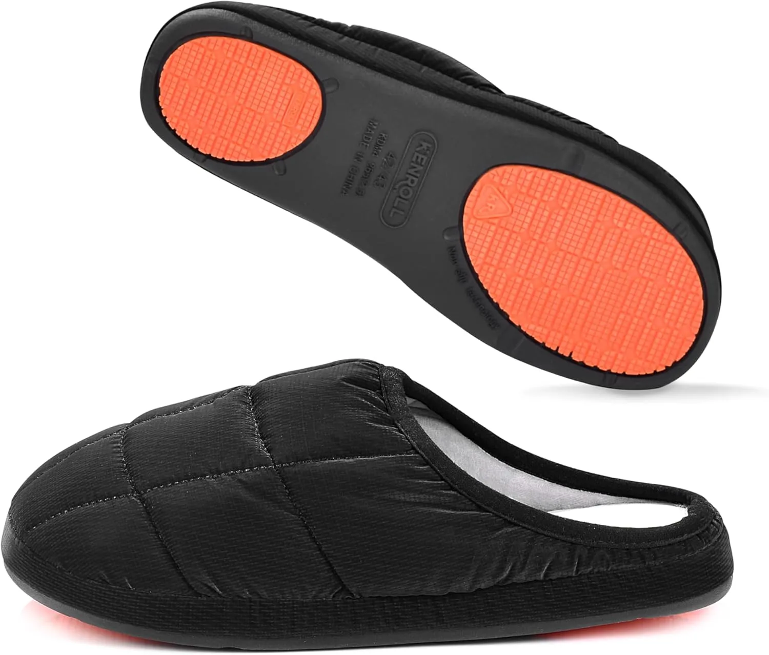 Non Slip House Slipper, Goose Down Fuzzy Memory Foam Slippers, Winter Warm Indoor Shoes for Women and Men