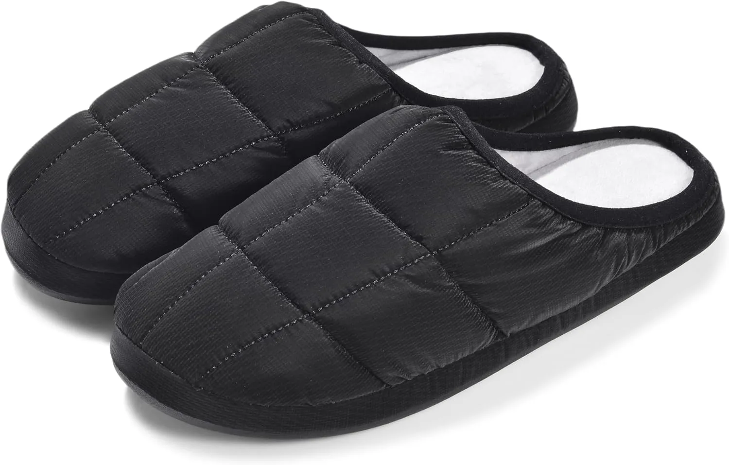 Non Slip House Slipper, Goose Down Fuzzy Memory Foam Slippers, Winter Warm Indoor Shoes for Women and Men