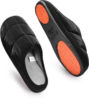 Non Slip House Slipper, Goose Down Fuzzy Memory Foam Slippers, Winter Warm Indoor Shoes for Women and Men