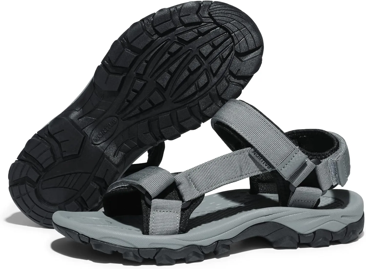 NORTIV 8 Men's Sandals Hiking Sports Lightweight Summer Water Arch Support River Open Toe Athletic Trail Outdoor Walking Sandals Longdo