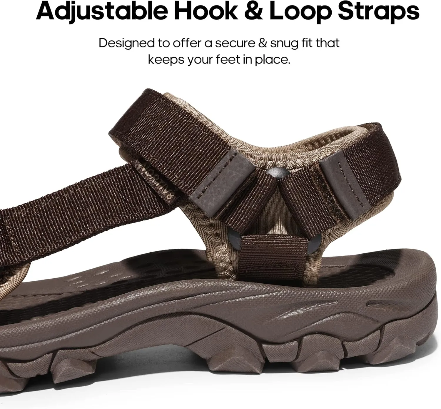 NORTIV 8 Men's Sandals Hiking Sports Lightweight Summer Water Arch Support River Open Toe Athletic Trail Outdoor Walking Sandals Longdo