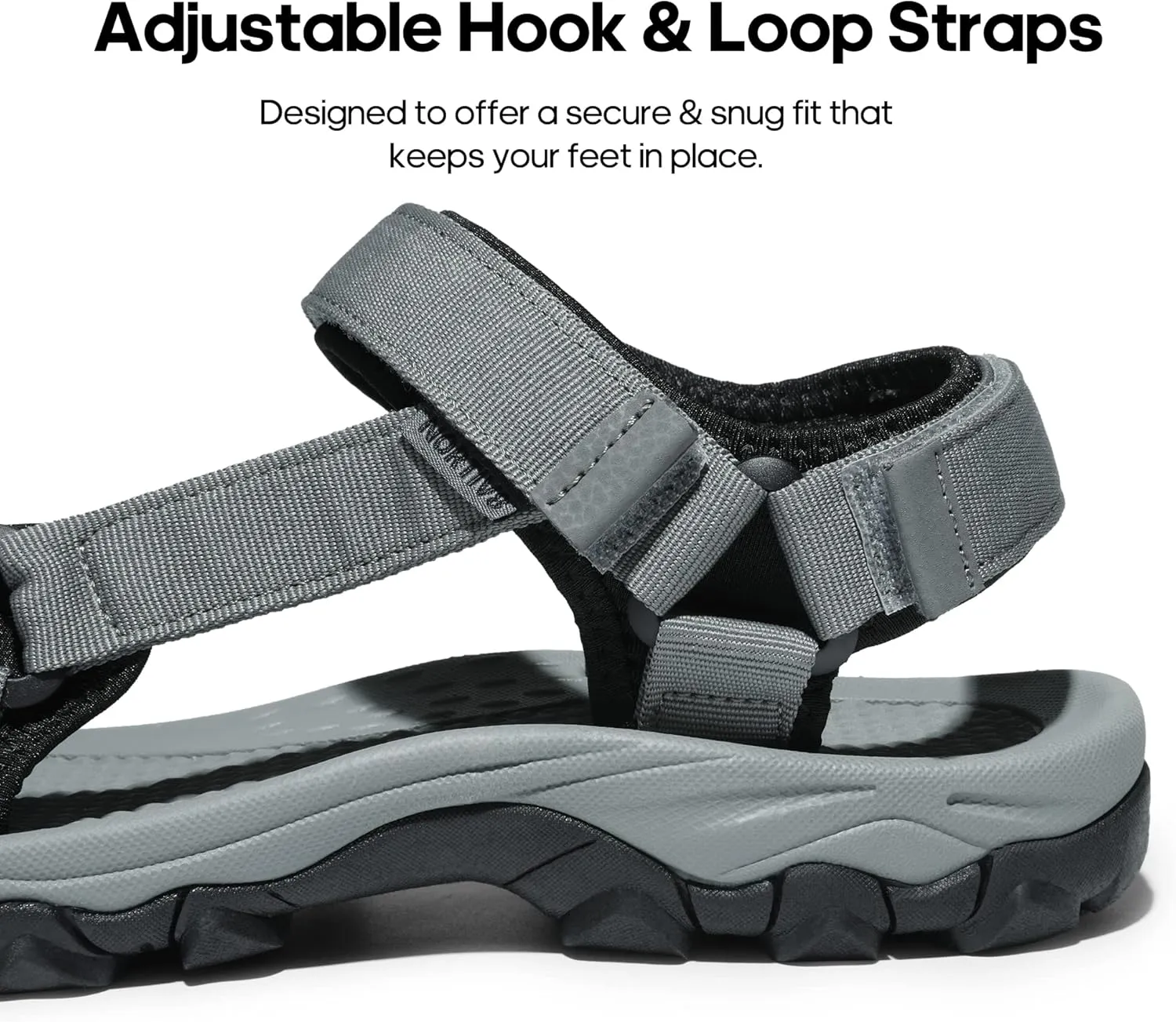 NORTIV 8 Men's Sandals Hiking Sports Lightweight Summer Water Arch Support River Open Toe Athletic Trail Outdoor Walking Sandals Longdo