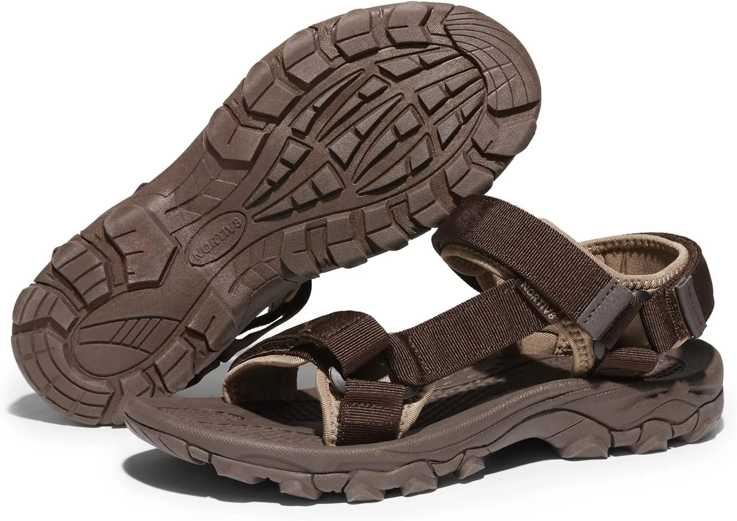 NORTIV 8 Men's Sandals Hiking Sports Lightweight Summer Water Arch Support River Open Toe Athletic Trail Outdoor Walking Sandals Longdo