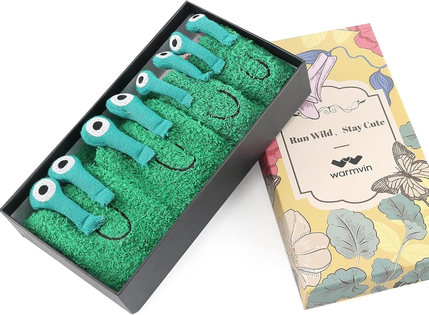 Novelty Crazy Fuzzy Socks Smiley Face House Slipper Socks with Grips,Hospital Gift for Autumn and Early Winter