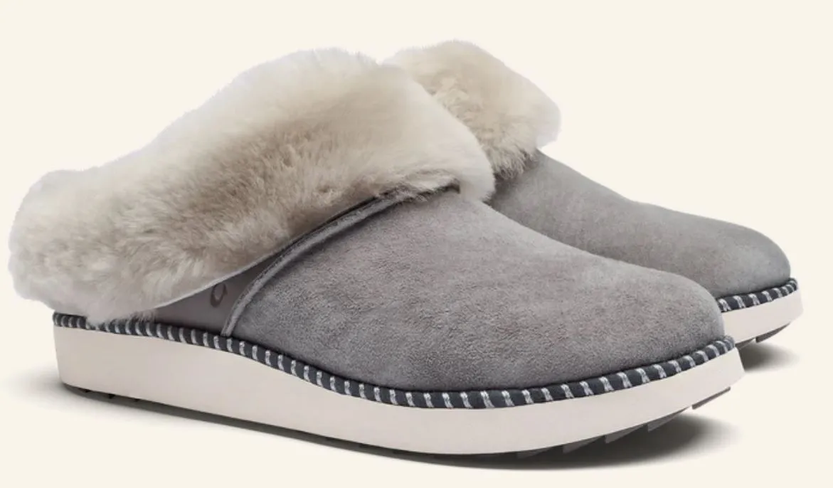 Olukai Fog/Mist Grey Ku'i Women's Slip On Slippers 20457-7BDW