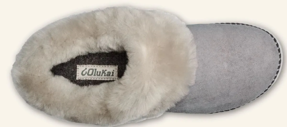 Olukai Fog/Mist Grey Ku'i Women's Slip On Slippers 20457-7BDW