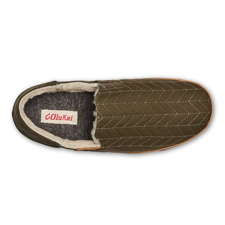 OluKai Men's Hanohano Waxed Canvas Slippers