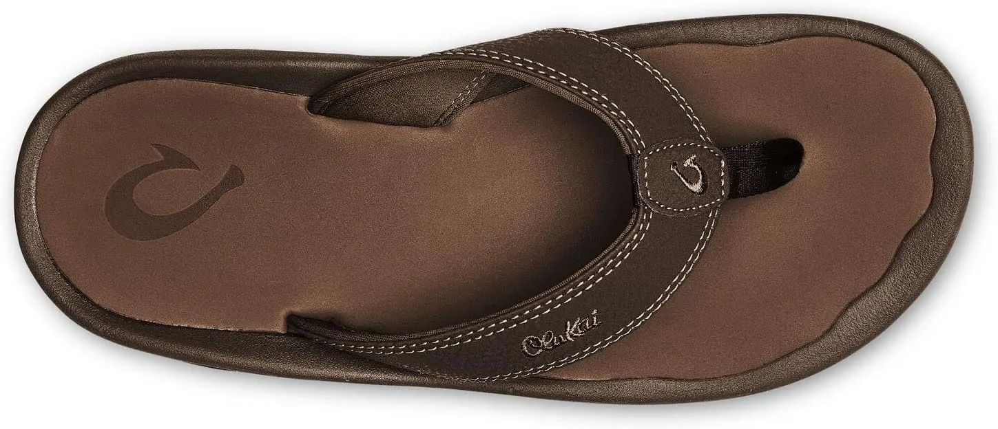 OLUKAI Ohana Men's Beach Sandals, Water Resistant Flip Flops, Arch Support & Comfort Fit, Lightweight & Durable, Enhanced Grip & Traction