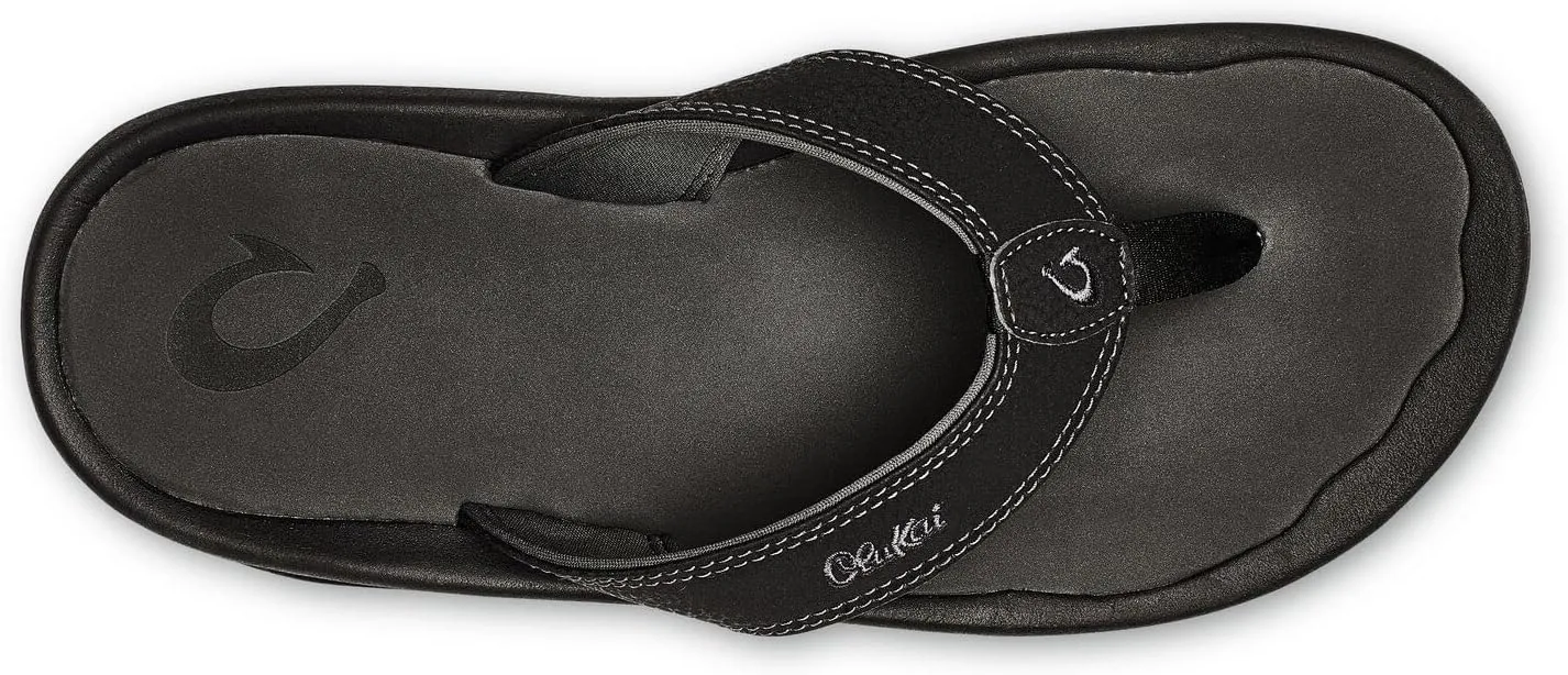 OLUKAI Ohana Men's Beach Sandals, Water Resistant Flip Flops, Arch Support & Comfort Fit, Lightweight & Durable, Enhanced Grip & Traction