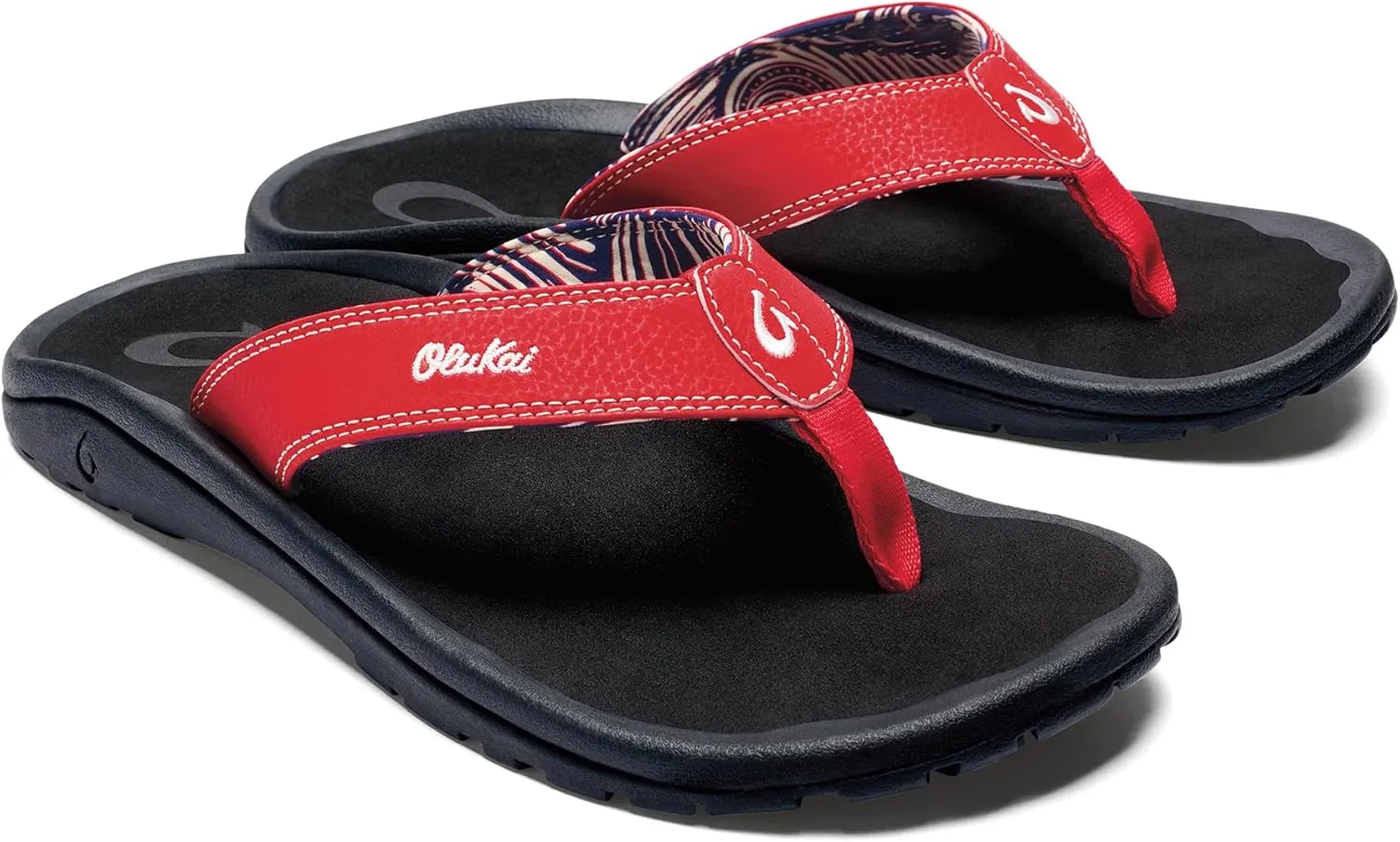 OLUKAI Ohana Men's Beach Sandals, Water Resistant Flip Flops, Arch Support & Comfort Fit, Lightweight & Durable, Enhanced Grip & Traction
