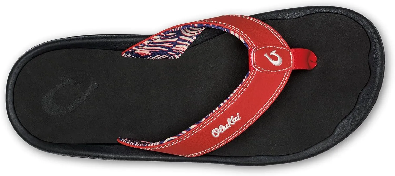 OLUKAI Ohana Men's Beach Sandals, Water Resistant Flip Flops, Arch Support & Comfort Fit, Lightweight & Durable, Enhanced Grip & Traction