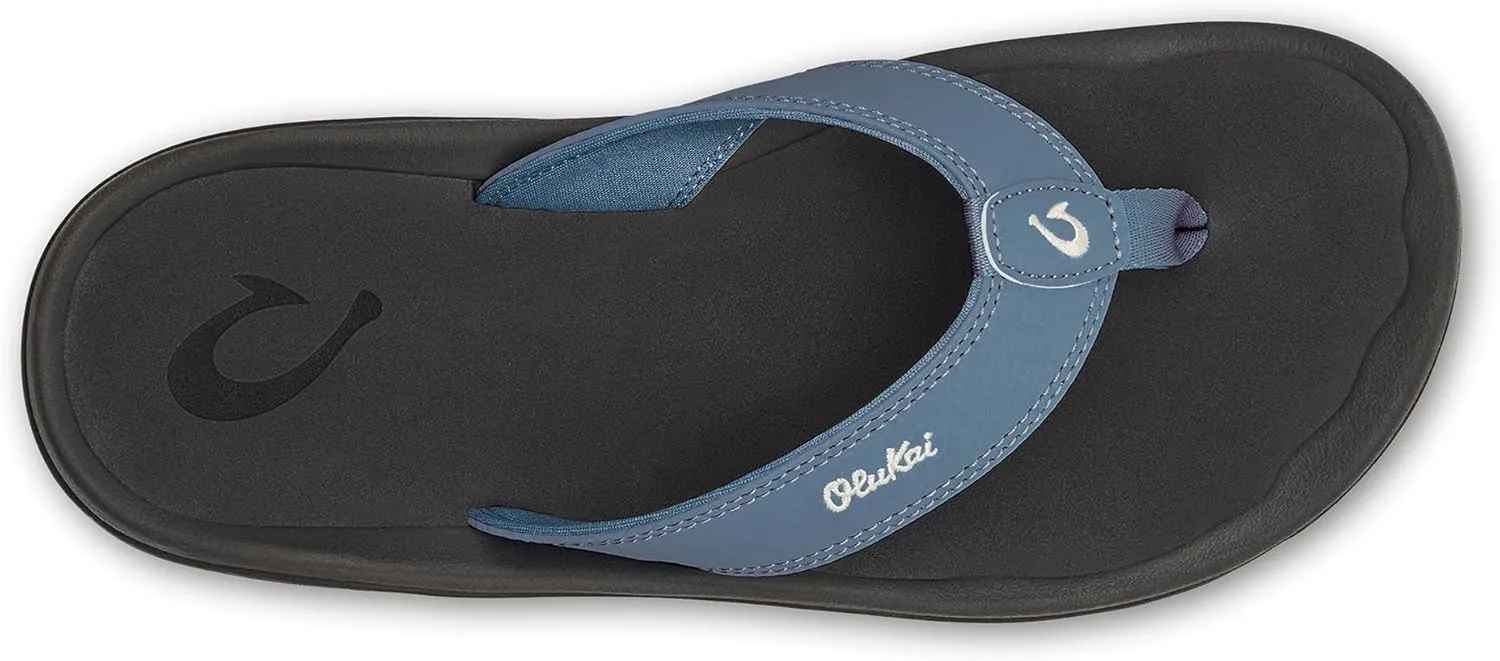OLUKAI Ohana Men's Beach Sandals, Water Resistant Flip Flops, Arch Support & Comfort Fit, Lightweight & Durable, Enhanced Grip & Traction