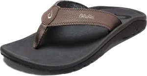 OLUKAI Ohana Men's Beach Sandals, Water Resistant Flip Flops, Arch Support & Comfort Fit, Lightweight & Durable, Enhanced Grip & Traction