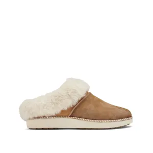 OluKai Women's Ku'i Shearling Lined Slip On Clog Slipper (Tan)