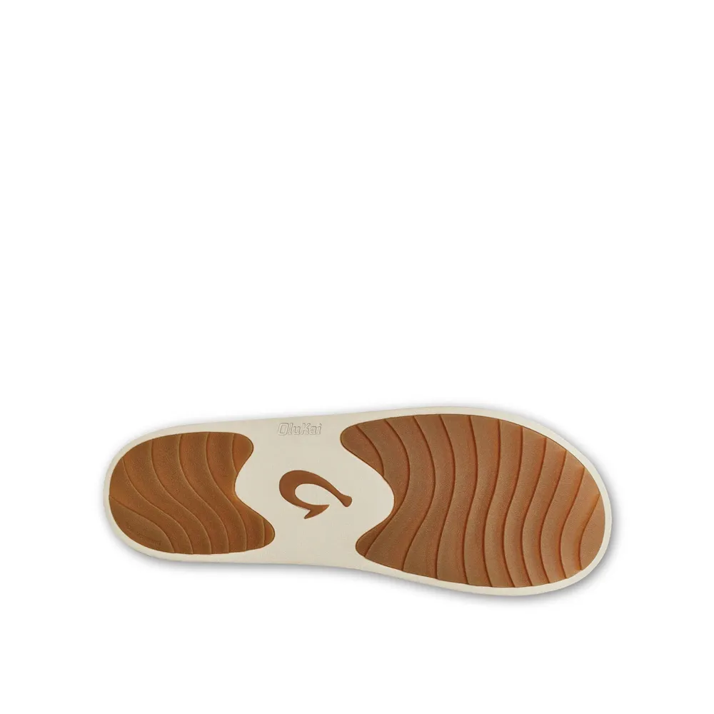 OluKai Women's Ku'i Shearling Lined Slip On Clog Slipper (Tan)